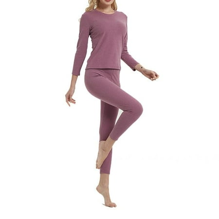 

shuwee Ultra Soft Thermal Underwear Long Johns with Fleece Lined for Women Cold Weather Base layer Warm Top and Bottom
