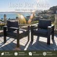 thumbnail image 4 of LayinSun Outdoor Aluminum Furniture Set, 4 Pieces Patio Sectional Conversation Chat Sofa Modern Seating Set with Coffee Table, 4 of 9