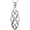A Infinity Love Necklace, variant on Irish Celtic Knot Created Opal Pendant Necklace Sterling Silver Black Necklaces for Women Men 18"