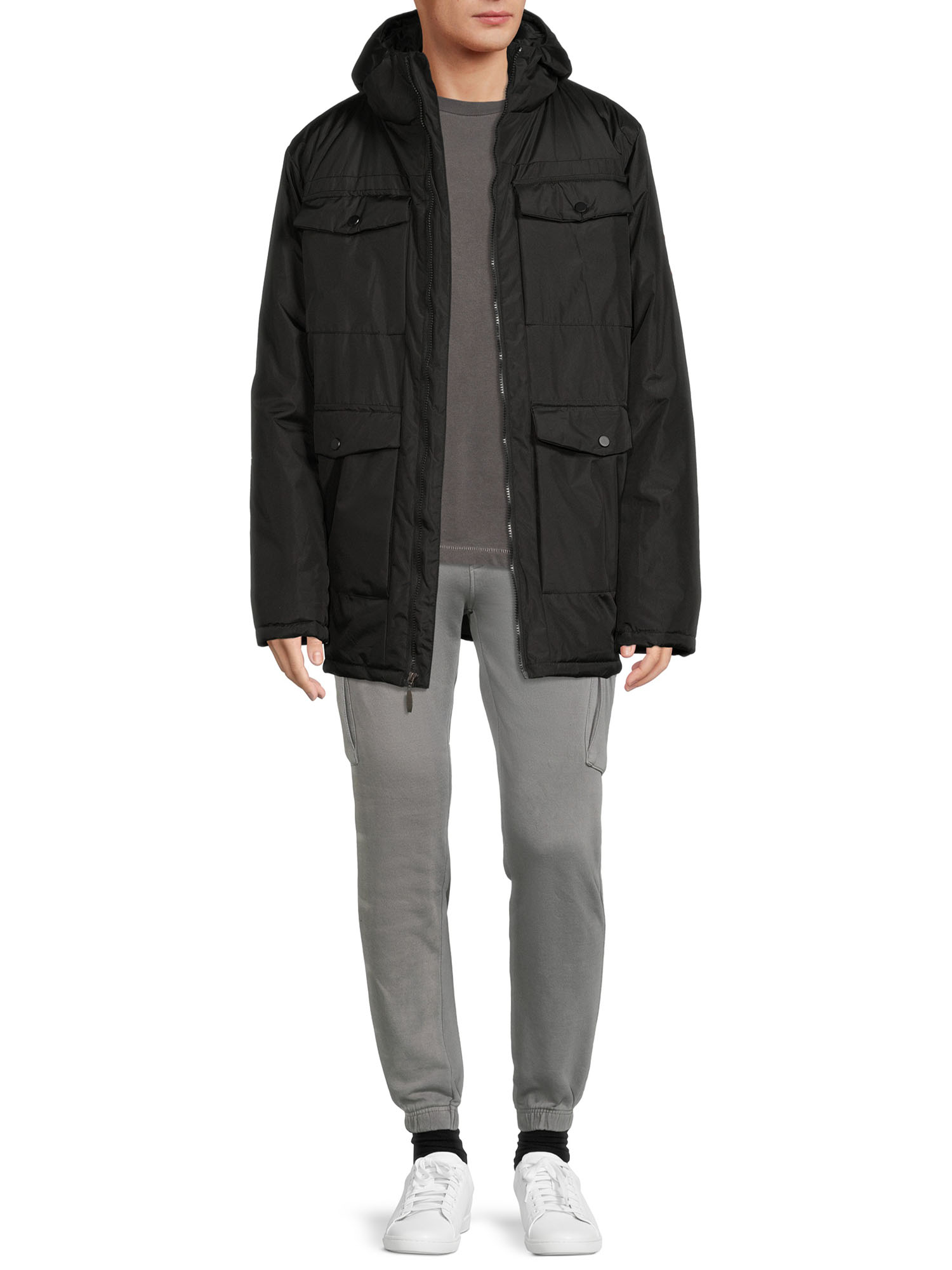 Climate Concepts Men’s Hooded Parka with Sleeve Patch, Sizes M-XXL