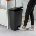 thumbnail image 4 of Sterilite 11.9 Gal Rectangle Step On Trash Kitchen Wastebasket (8 Pack), 4 of 9