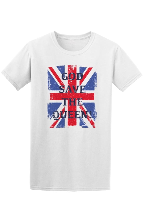 God Save The Queen T-Shirt Men -Image by Shutterstock, Male Large