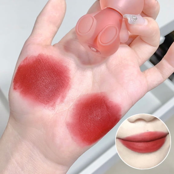 Key Chain Bear Lipstick, Mist Matte Velvet Lipstick, Long-Lasting Waterproof Matte Lipstick with Moisturizing Ingredients, Soft Velvet Texture, Comfortable Wear, Non-Sticky