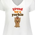 thumbnail image 4 of Inktastic Yorkshire Terrier Dog Yorkie Women's Plus Size V-Neck T-Shirt, 4 of 5