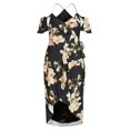 thumbnail image 3 of City Chic Women's Plus Size Floral Flourish Maxi Dress V-Neck - Black, 3 of 4