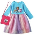 thumbnail image 5 of Gabby Cats Robe pour Bébé Fille Enfants Gabby Vêtements de Maison de Poupée Carnaval Cosplay Costume Enfants Robe Décontractée à Manches Longues avec Sac, 5 of 5