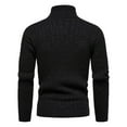 thumbnail image 4 of IROINNID Men's Sweater Turtleneck Long Sleeve Jumper Mid-Length Solid Color Casual Pullover Winter High Collar Sweater Coat Undershirt, 4 of 4