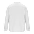 thumbnail image 6 of Mens Shirts Long Sleeve Formal Print Shirt Turndown Collar Shirt White 2XL, 6 of 6