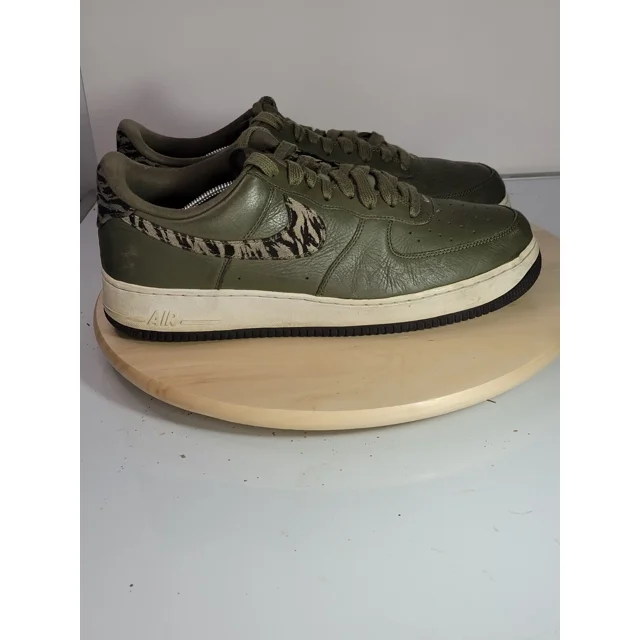 Ni - ke Ni - ke Mens Air Force 1 Olive Green Shoes Sneakers Size 13 AF1 AQ4131-200
