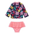thumbnail image 2 of YiZYiF Infant Baby Girls 2Pcs Swimwear Long Sleeve Shirt with Skirted Bikini Bottoms Set,Sizes 0-24M, 2 of 6