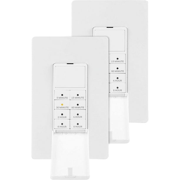Ultrapro White Honeywell Wall Push On Timer Switch 2 Pack 5 15 30 Minute 1 4 6 8 Hour Countdown Neutral Wire Required Single Pole Ideal For Exhaust Fans Seasonal Lighting 47939 Com - In Wall Timer Switch Instructions Ultrapro White Honeywell Wall Push On Timer Switch 2 Pack 5 15 30 Minute 1 4 6 8 Hour Countdown Neutral Wire Required Single Pole Ideal For Exhaust Fans Seasonal Lighting 47939 Com - In Wall Timer Switch Instructions