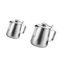 thumbnail image 1 of Jarra de café de acero inoxidable Jarra Perfeccione Jarra Frothing Utensilios Cocina con Tapa 350 Ml + 1 L Fanmusic Jarra de café de acero inoxidable, 1 of 7