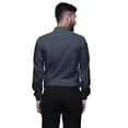 thumbnail image 4 of BESTMAN Chemise en Coton pour Hommes Manches Longues Imprimée Col Évasé Slim Formelle, 4 of 5