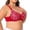 Red, variant on Women's Full Coverage Unlined Underwire Bra, Lace & Mesh See Through Bra, Plus Size Inspired Retro Bra Beige L