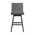thumbnail image 3 of HomeRoots 491368 30 in. Solid Wood Swivel Bar Height Bar Chair with Footrest, Gray, 3 of 3