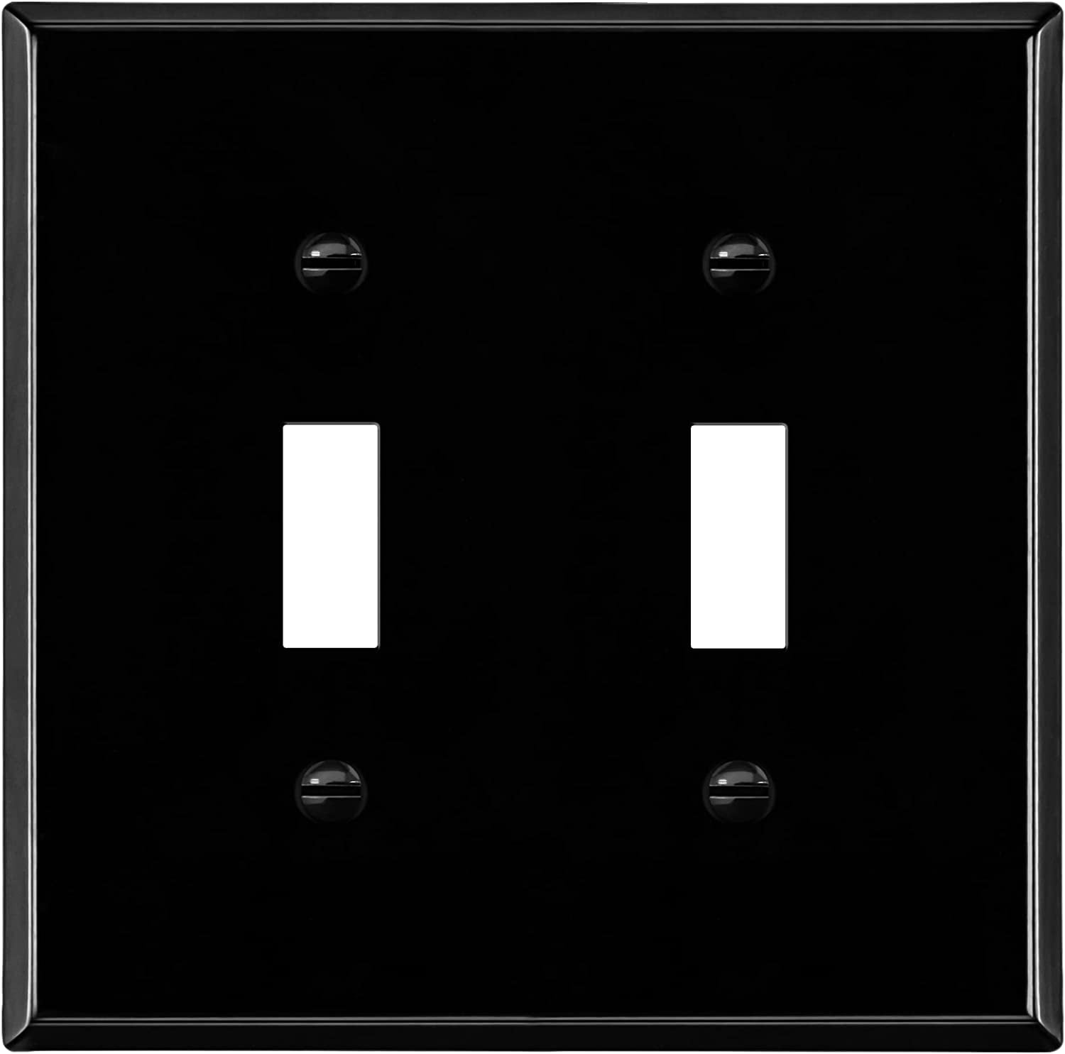 ENERLITES Double Toggle Light Switch Metal Cover Wall Plate, Corrosion
