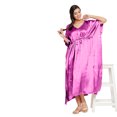 thumbnail image 2 of Gypsie Blu Satin Silk Kaftan for Women Sleepwear Maxi Dress Adjustable Nightgown Plus Size Kimono Sleeve Ladies Caftan Online, 2 of 7