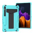 thumbnail image 2 of Dteck Galaxy Tab S7 Case 2020 , Heavy Duty 3 in 1 Hybrid Rugged Shockproof Case with Kickstand S Pen Holder for Samsung Galaxy Tab S7 11 inch Model SM-T870/T875/T878, Mint + Black, 2 of 5
