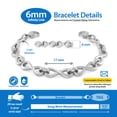 thumbnail image 3 of MedicEngraved Bracelet d'Alerte Médicale Personnalisé en Acier Inoxydable - Maillon Infini 6 mm, 3 of 8