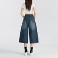 thumbnail image 2 of JJHGVB Capri Jeans women's capris Knee Length Capri Pants capri lounge pants Lounge Trousers Cropped Pant Trendy Denim Capri Pants Lounge Slacks pantalones capri Relaxed Fit Dark Blue 2XL, 2 of 5
