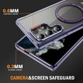 thumbnail image 6 of Dteck Magnetic for Samsung Galaxy S24 Ultra Case Electroplated TPU Frame Compatible with MagSafe Hard PC Clear Back Shockproof Phone Cover for Samsung Galaxy S24 Ultra,Purple, 6 of 8