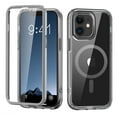 thumbnail image 1 of iPhone 11 Phone Case with Built-in Screen Protector, iPhone 11 Magnetic Case Compatible with MagSafe, Clear Slim Shockproof Anti-Scratch Protective Cover for iPhone 11 6.1",Grey, 1 of 8