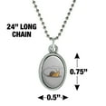 thumbnail image 4 of Snail Trail Slow Down Antiqued Oval Charm Pendant with Chain, 4 of 4