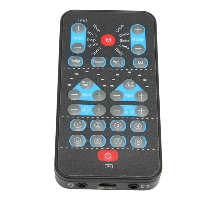 Voice Changer Sound Card, Mini Voice Changer Plug and Play Universal Beautifying Sound Fine Tuning Sound Compact 8 Sound Effects for Live Streamin for Computer