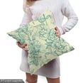 thumbnail image 4 of Ambesonne Green Fabric by the Yard Upholstery, Botanical Floral Vintage, 10 Yards, Cream Pale Blue, 4 of 4