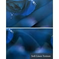 thumbnail image 6 of Blue Rose Kitchen Valances for Windows Farmhouse Linen Window Valance Curtain for Living Room Window Treatment Elegance Fantasy Flowers Romantic Valance Rod Pocket Topper Drape, 54 x 18 Inch, 6 of 6