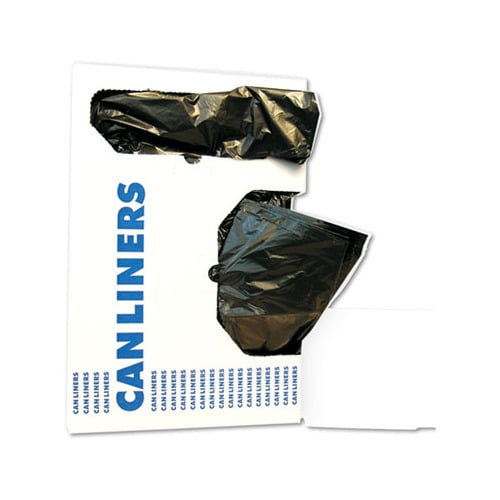 Low-Density Waste Can Liners 10 gal, 0.35 mil, 24" x 23", Black, 500/Carton
