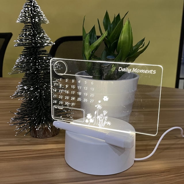 Tablero de Notas de Acrílico Perfecl con Rotuladores LED USB