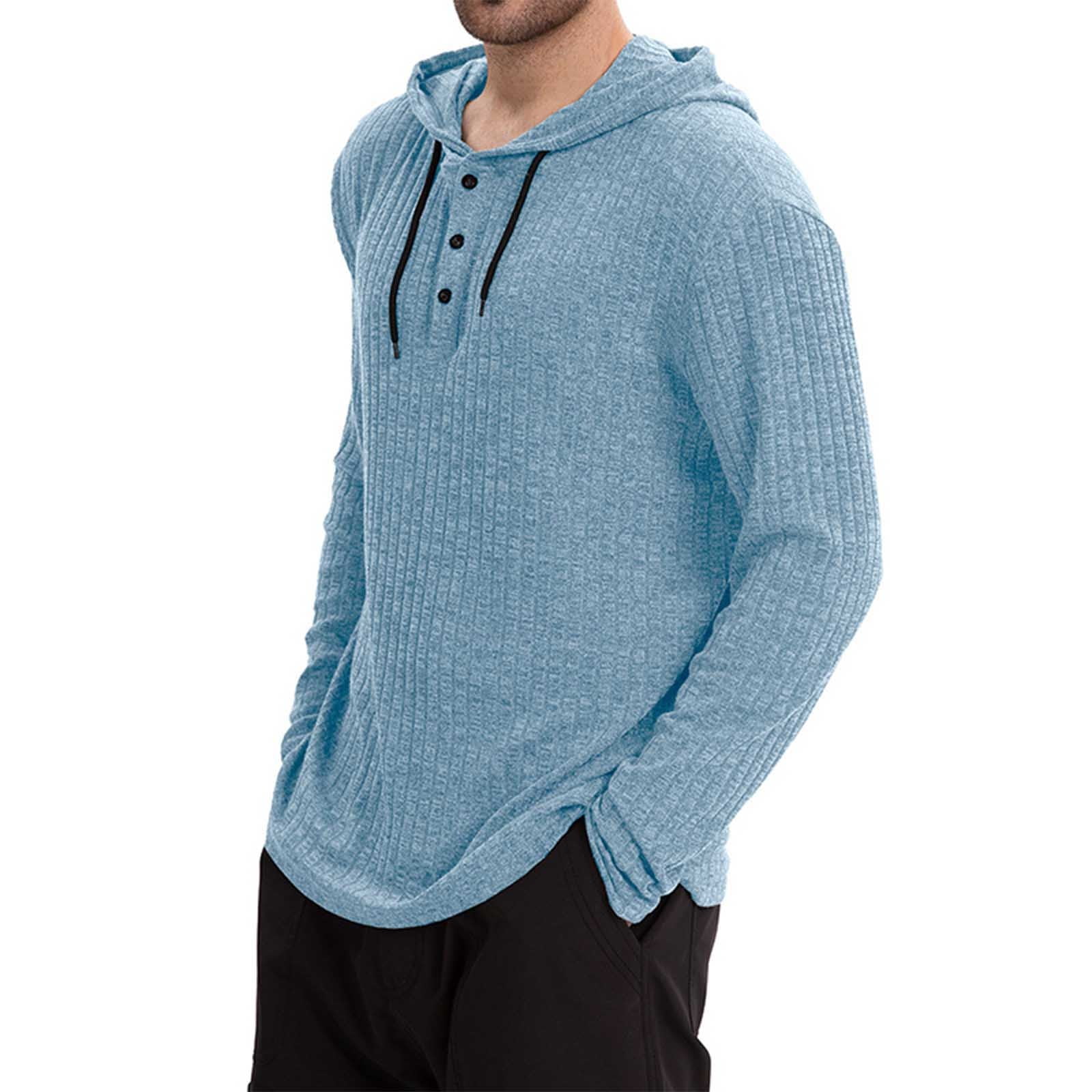 XuJwPNcy Men's Causal Pullover Hoodie Lightweight Solid Color