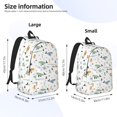 thumbnail image 2 of Bingfone Sea Creatures Print Canvas College Laptop Backpack, Large Capacity Lightweight College Bookbag Casual Daypack-Medium, 2 of 5