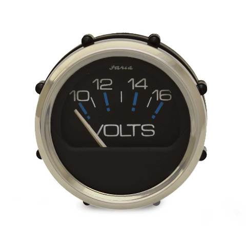 Faria Boat Volt Gauge VP9203A | Chesapeake Black 10 - 16 Volts 2 Inch