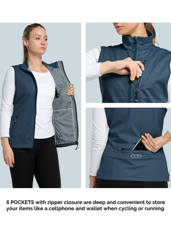 Off Road Ventures Women's Lightweight Vest Waterproof Windproof Outerwear Cycling Sleeveless Jacket for Hiking Travel