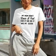 thumbnail image 1 of Daisyyozoid T-Shirt Joyeuse Fête des Mères pour Femmes Col Rond Imprimé Lettre Manches Courtes Décontracté, 1 of 5