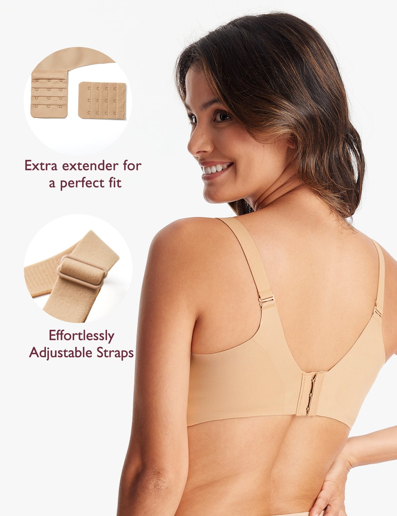 Momcozy Women's Maternity Seamless Ultra Comfort Hands-Free Pumping and Nursing Bra, Sizes S-3XL