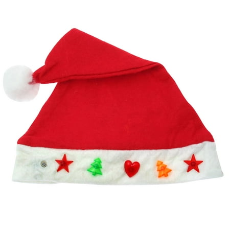 Unique Bargains X'mas Christmas Hat Heart & Tree Trees Flashlight