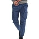 thumbnail image 2 of Pantalones largos para hombre, informales, lisos, con bolsillo, cintura elástica, para exteriores, con cordón ajustable, para trabajo, 2 of 7