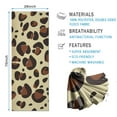 thumbnail image 2 of Gold and Brown Of Leopard Print Hot Yoga Mat Towel Non Slip for Hot Yoga - Quick-Drying Yoga Mat Cover with 4 Corner Pockets with Travel Bag - Hot Yoga Towel Non Slip 74"x26", 2 of 6