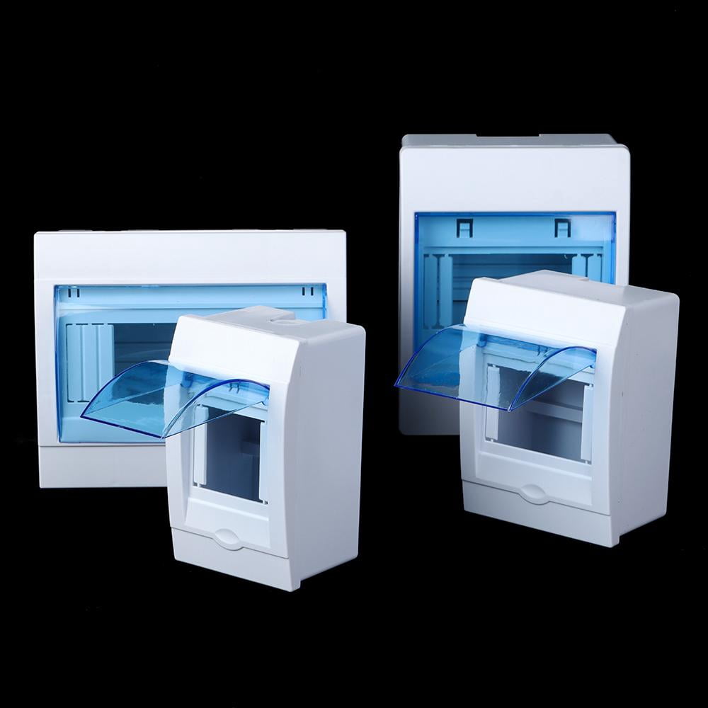 Waterproof Indoor Wall Mount Circuit Breaker Distribution Protection Box Plastic Boxes Electric Transparent Cover Project Case 4-6WAYS