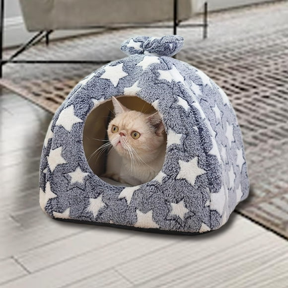 Cama de felpa para gatos Yinane casa redonda Talla S