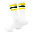 thumbnail image 5 of TeeHee Men's Sports Stripes Cotton Half Cushion Crew Socks 3-pair Pack (White), 5 of 6