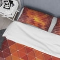 thumbnail image 4 of Designart 'Triangular Geometry in Red and Orange' Modern & Contemporary Bedding Set - Duvet Cover & Shams, 4 of 4