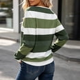 thumbnail image 7 of Warop Women's Striped Shirt Long Sleeve Crewneck Pullover Top Slim Fit Casual Basic Tees Fall Outfits, 7 of 7