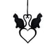 thumbnail image 1 of Elegant wooden love cat silhouette garden decoration: cat love shaped decoration, garden decoration, indoor wooden decoration, hanging decoration in the shape of a cat., 1 of 9