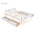 thumbnail image 4 of Queen Size Wood Platform Bed with 4 Drawers and Streamlined Headboard & Footboard, White My Lux Decor Round, 4 of 6