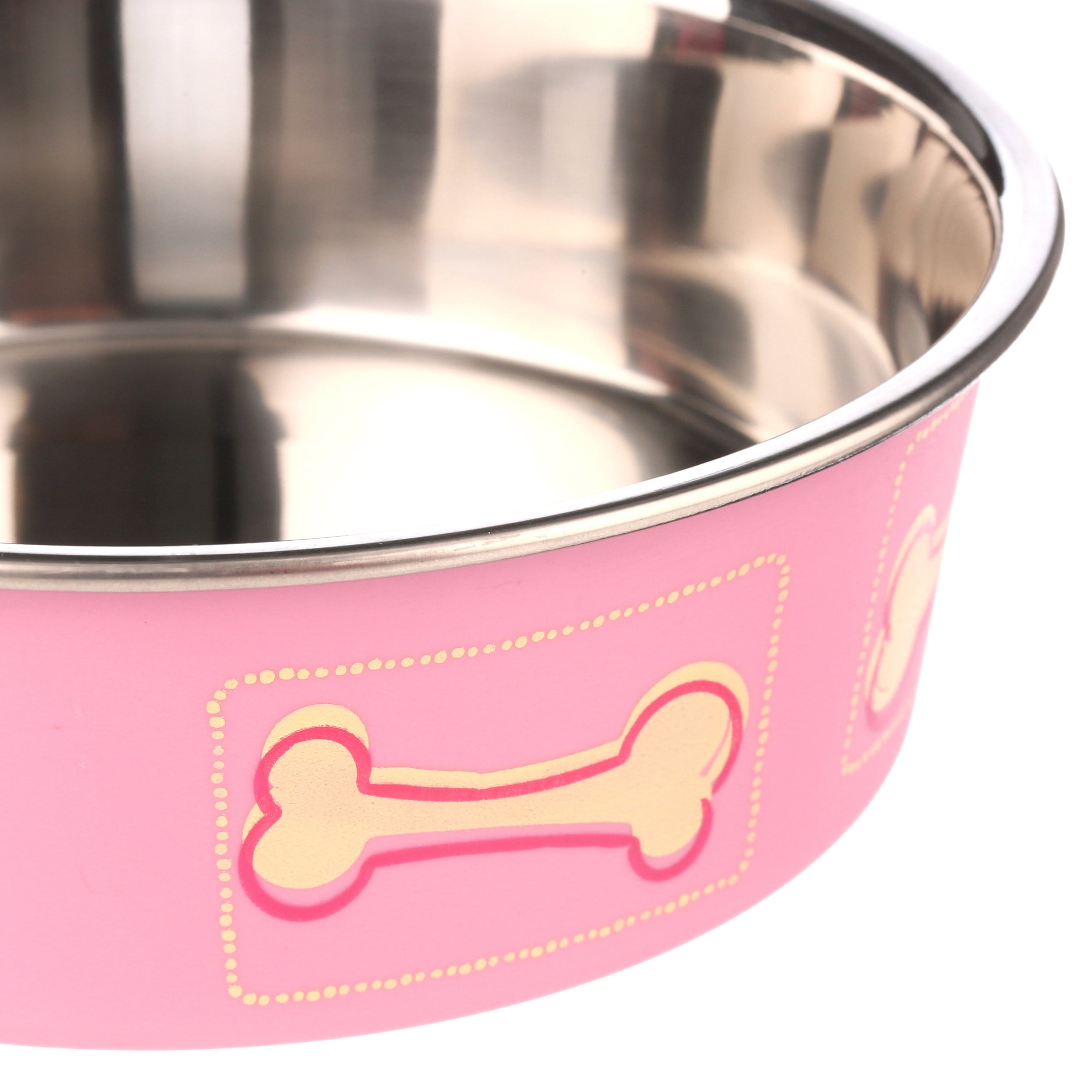 Pink Small 1-Pint Loving Pets Argyle Bella Bowl for Pets 