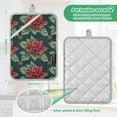 thumbnail image 6 of Yayeee Pot Holders Kitchen Heat Resistant with Pocket 7"x9.8" Cotton Oven Cooking Hot Pads, Red Christmas Poinsettias, 6 of 7